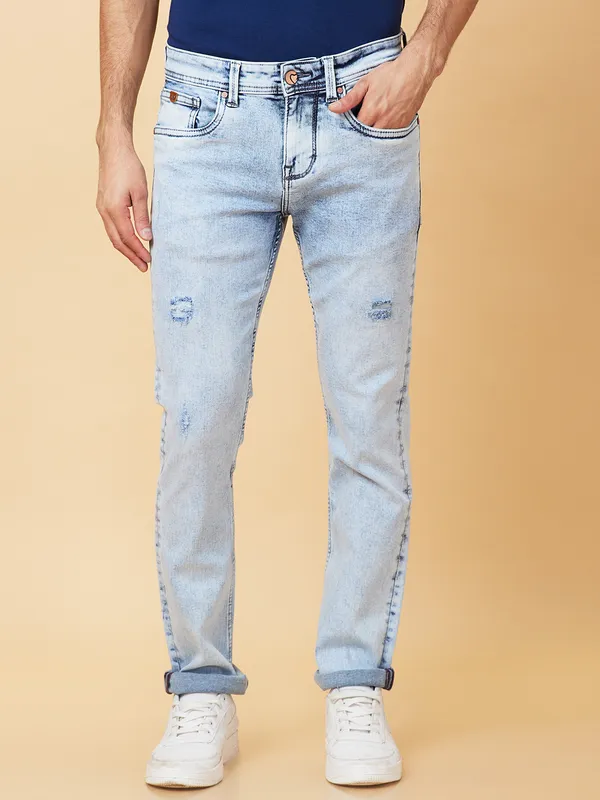 Dark Tone Boot Cut Fit Denims For Men By Being Human Clothing